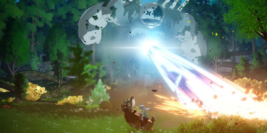 игровой персонаж исследует фэнтезийный кубический мир с разнообразными биомами