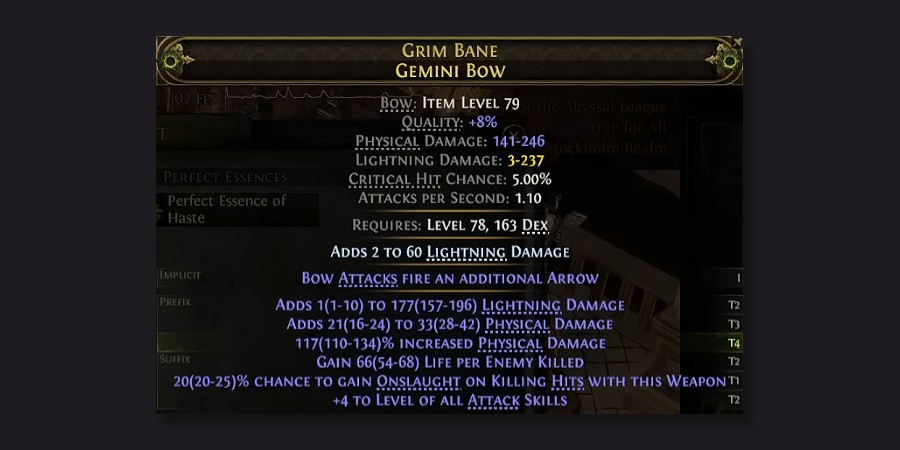 Path of Exile 2 &mdash; скрафченный лук