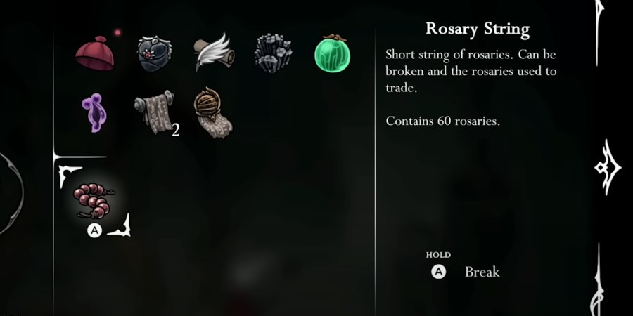 Hollow Knight: Silksong rosary string