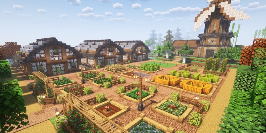 Мод в Minecraft "Society: Sunlit Valley"