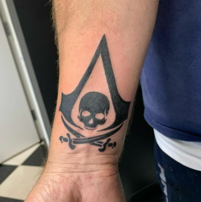 Assassin's Creed black flag blackwork