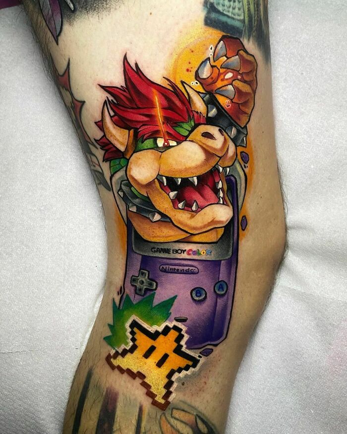 Mario Bowser tattoo