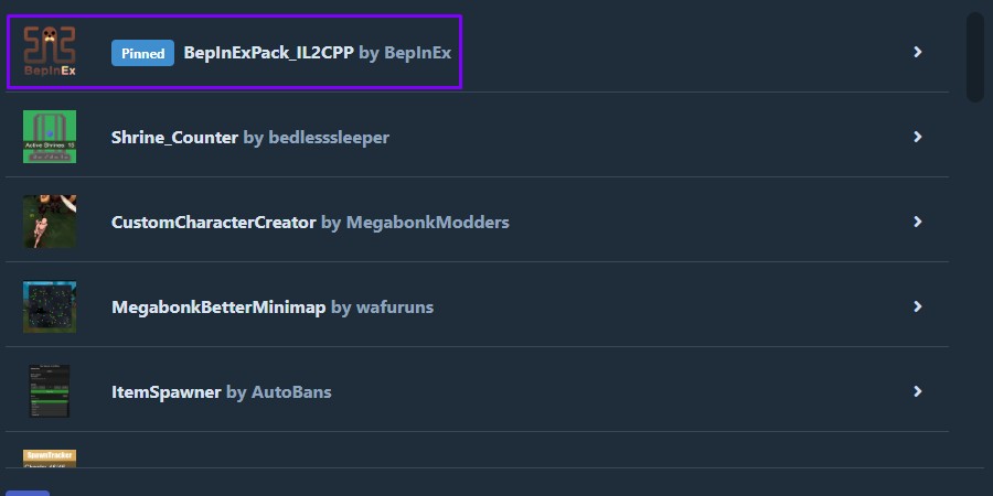 Thunderstore Mod Manager Megabonk
