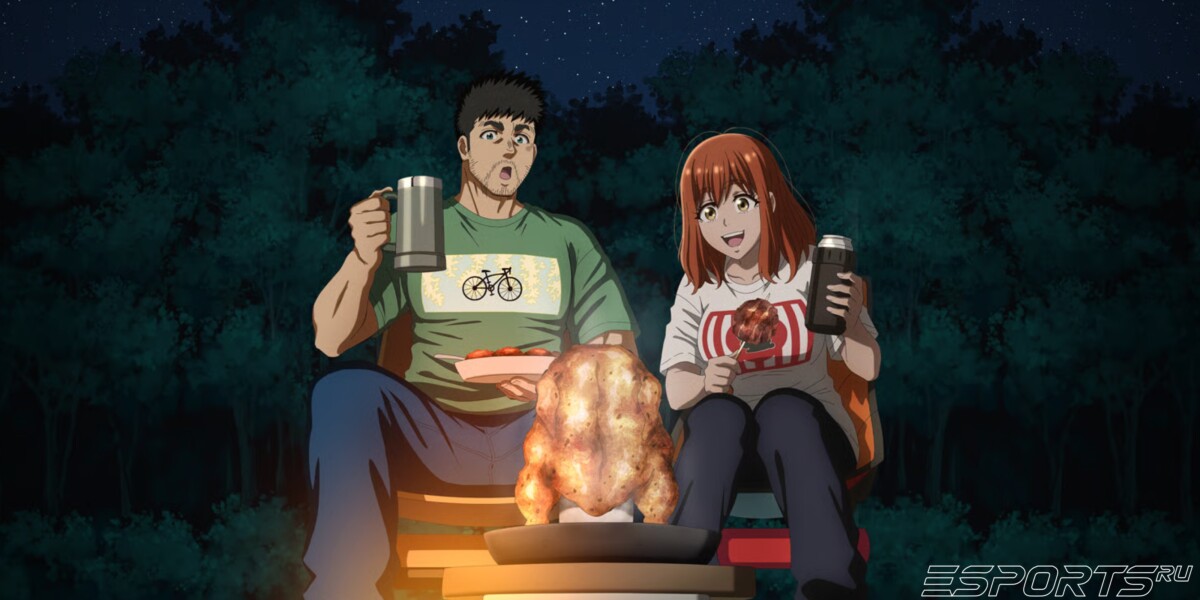 Кадр из аниме Соло-кемпинг на двоих