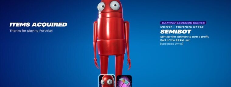 В Fortnite добавили скин Semibot из игры R.E.P.O
