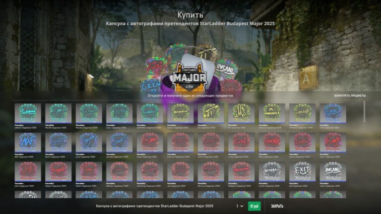 Капсула стикеров кс2 Будапешт 2025 Авторграфы Претендентов