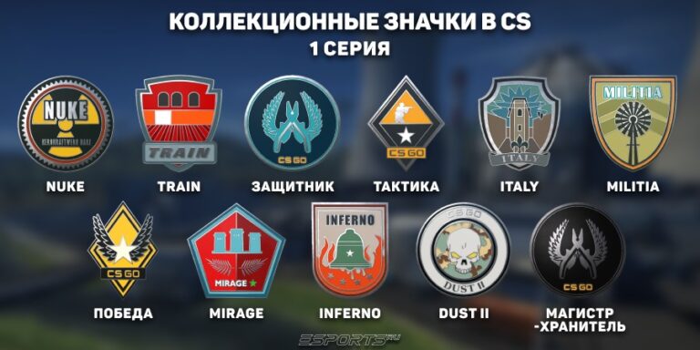 Коллекционные значки в кс серия 1