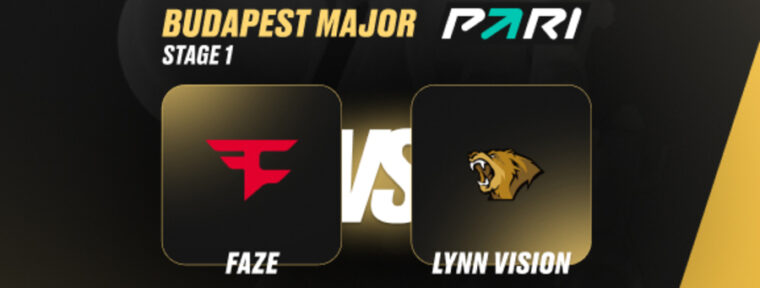 Аналитики PARI: FaZe победят Lynn Vision в первом туре StarLadder Budapest Major 2025