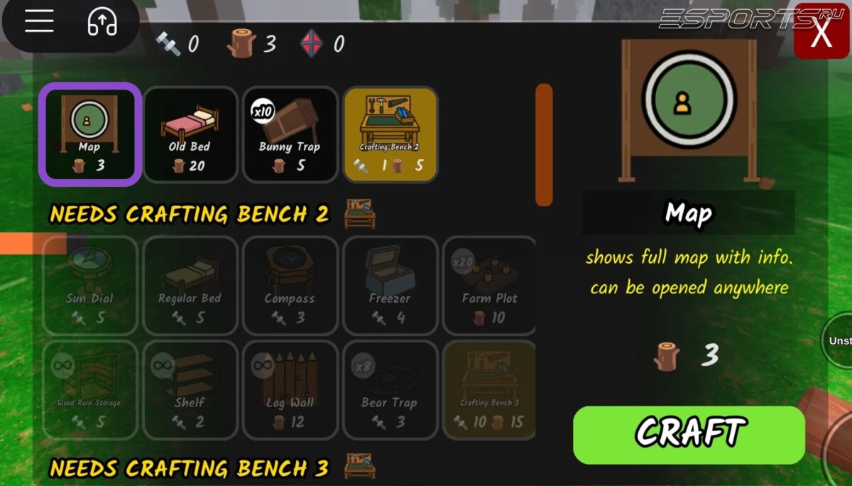 Гайд по крафту предметов в 99 ночей в лесу Роблокс
