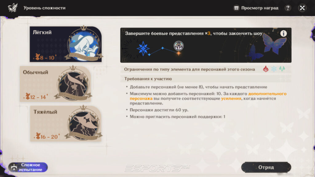 Исппытания  Театра Воображариум в Genshin Impact 6.2