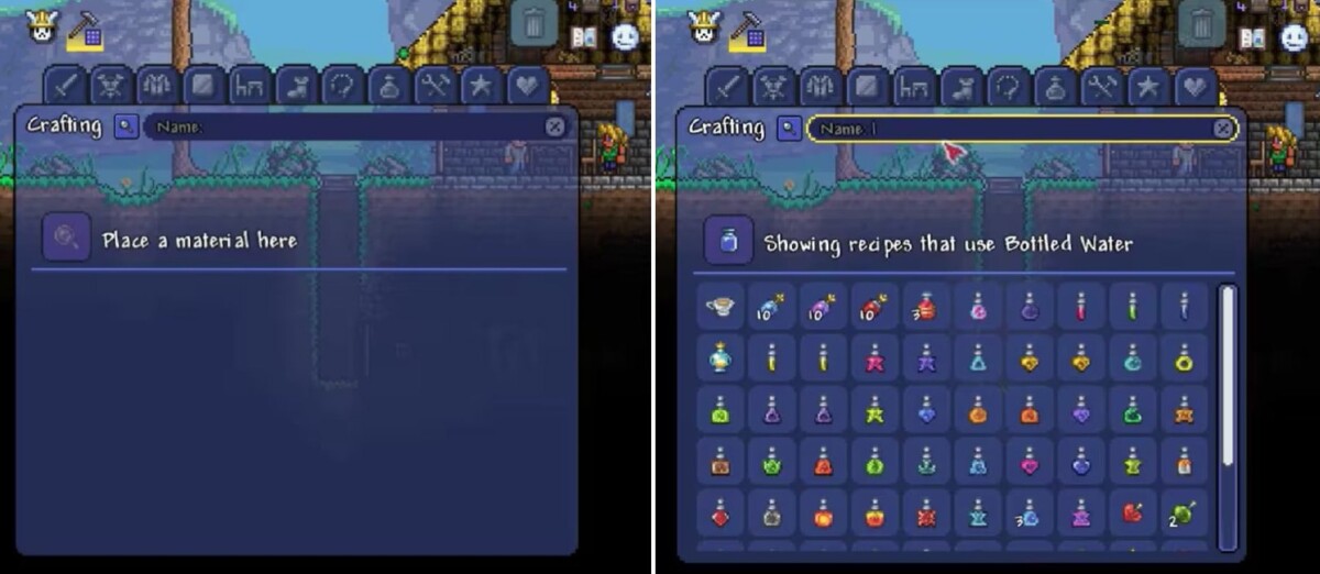 система крафта Terraria