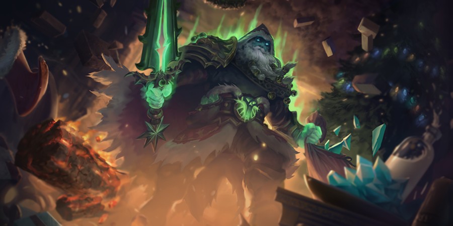 Новогодняя Аркана на Wraith King в Dota 2