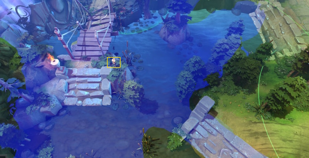 Пример вардов рядом с мостом Сил Света в патче 7.40b