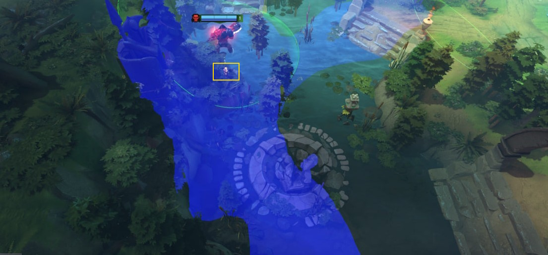 Пример новых вардов около Святынь мудрости Сил Света в патче 7.40b