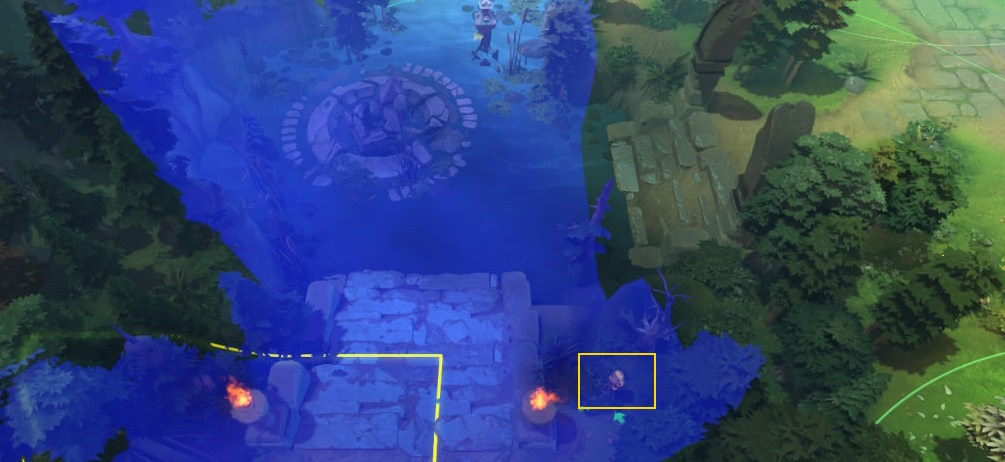 Пример новых вардов около Святынь мудрости Сил Света в патче 7.40b