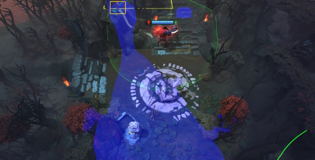 Пример новых вардов около Святынь мудрости Сил Тьмы в патче 7.40b