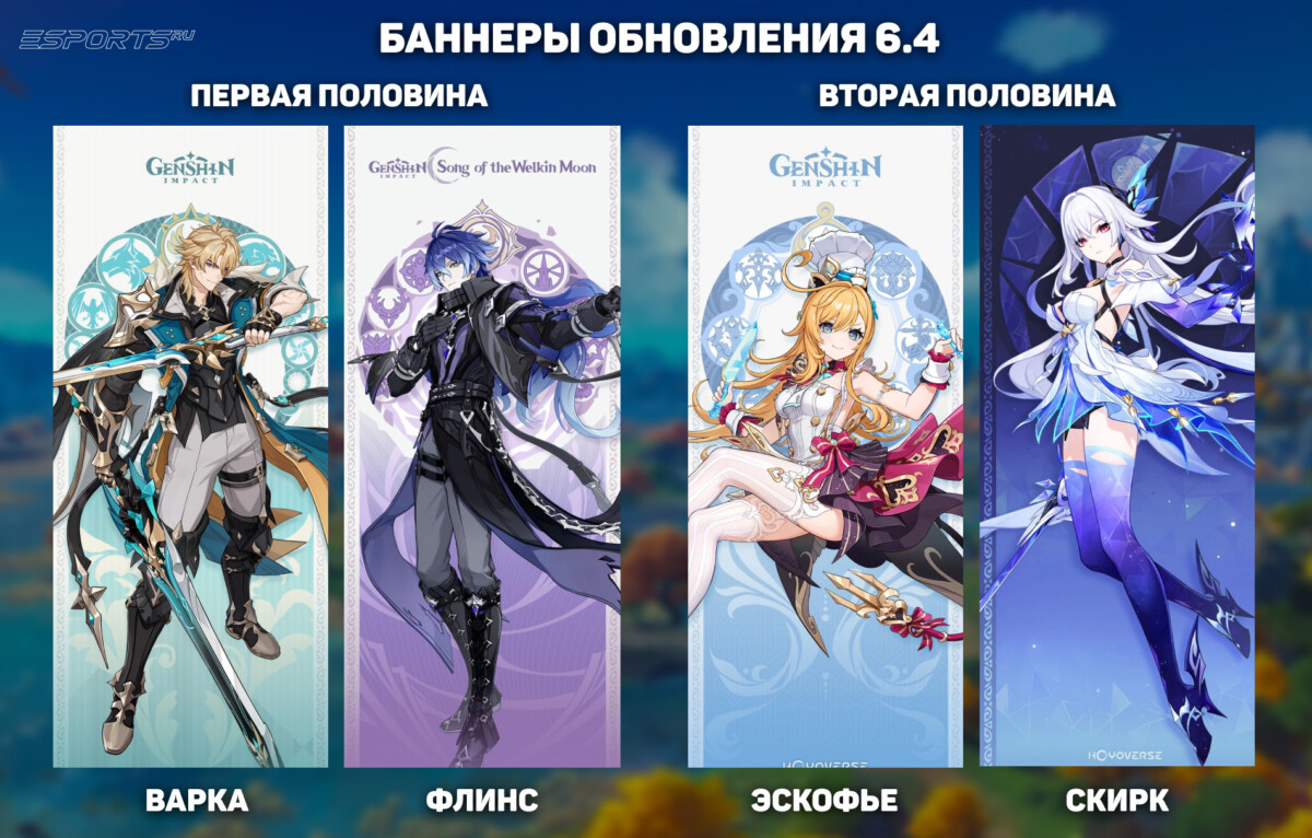 Баннеры патча 6.4 в Genshin Impact