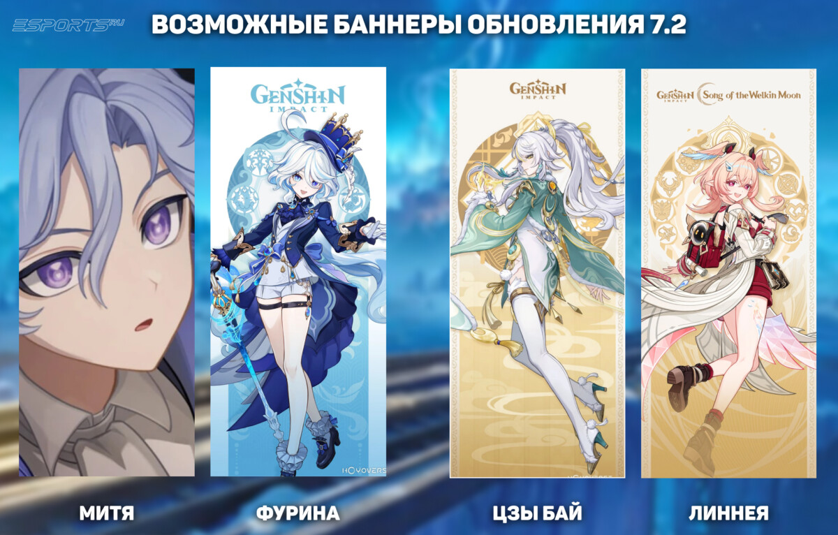 Возможные баннеры обновления 7.2 в Genshin Impact