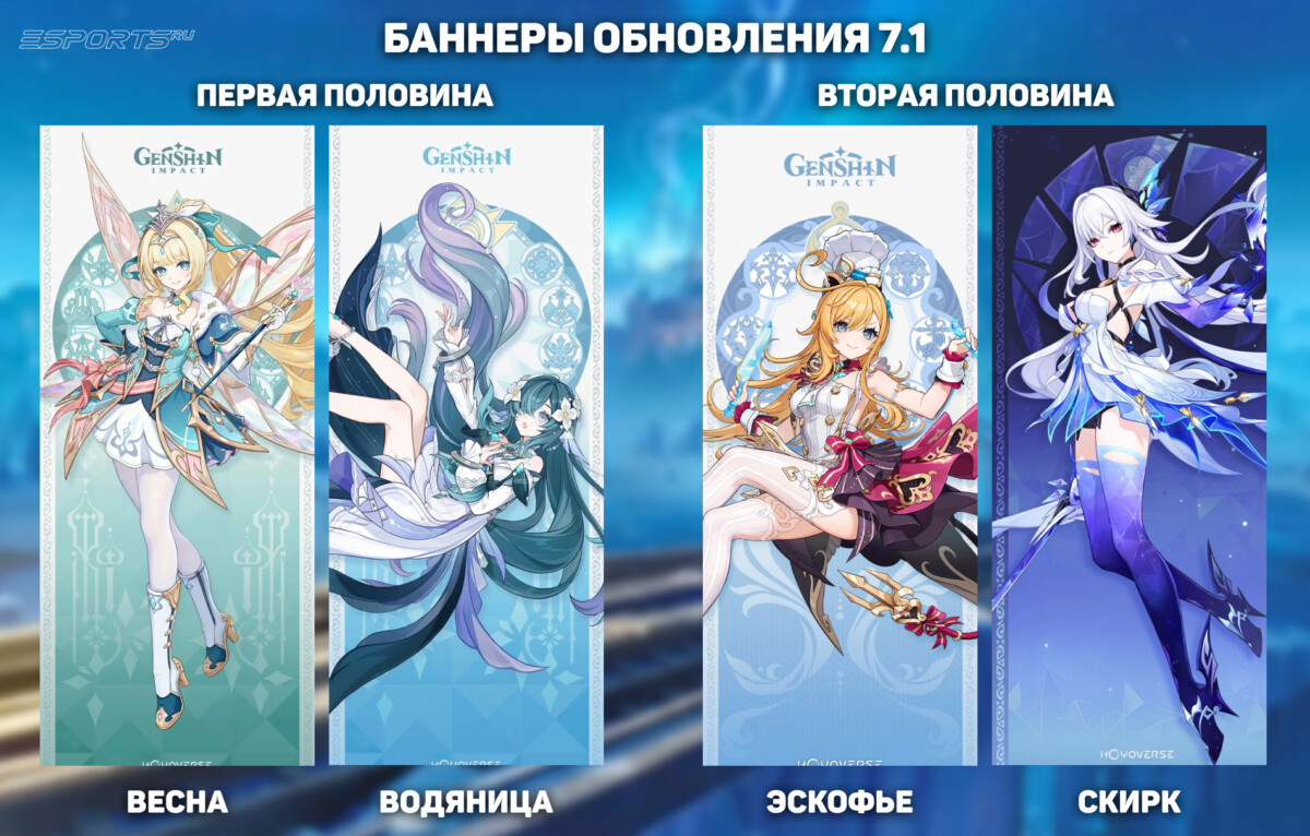 Баннеры обновления 7.1 в Genshin Impact