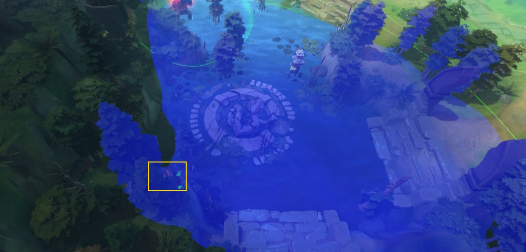 Пример новых вардов около Святынь мудрости Сил Света в патче 7.40b