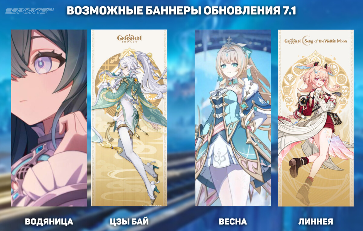 Возможные баннеры обновления 7.1 в Genshin Impact