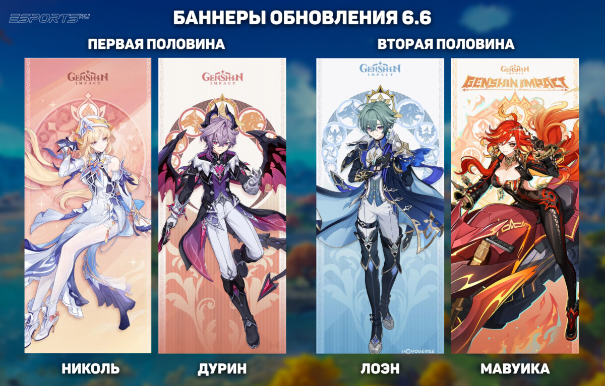 Баннеры в обновлении 6.6 в Genshin Impact