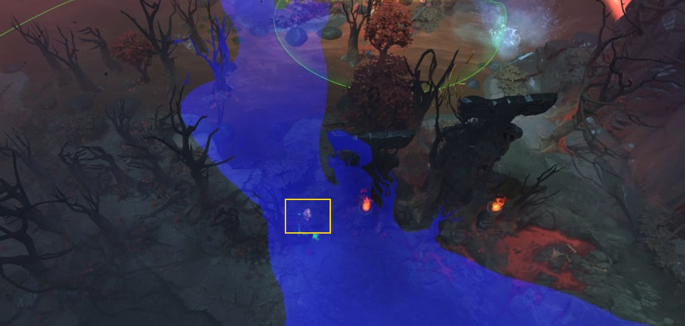 Пример вардов рядом с новыми вратами Тьмы в патче 7.40b