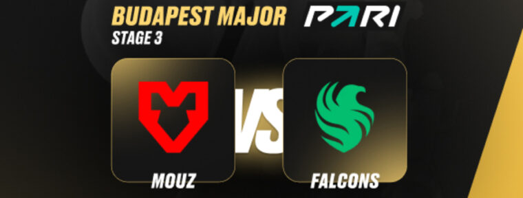 Клиент PARI поставил ₽500 000 на Falcons в матче против MOUZ на StarLadder Budapest Major 2025