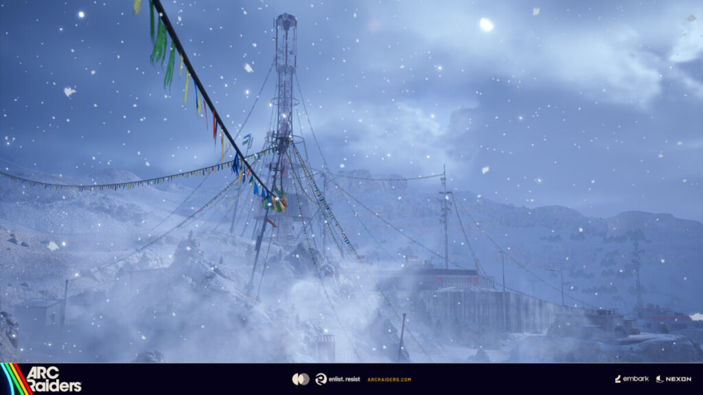 ARC Raiders Cold Snap &mdash; скриншот с новой погодой, снежной бурей