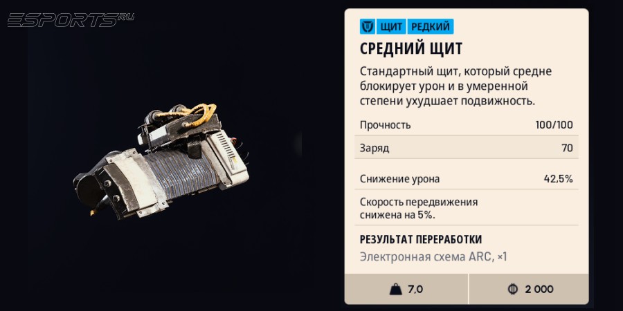 ARC Raiders — средний щит и его характеристики