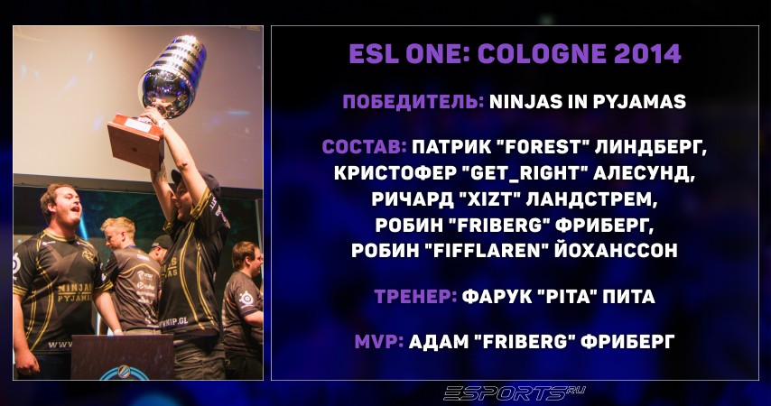 ESL One: Cologne 2014 — Ninjas in Pyjamas