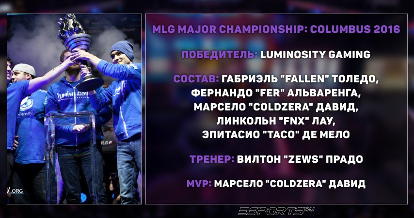 MLG Major Championship: Columbus 2016 — Luminosity Gaming
