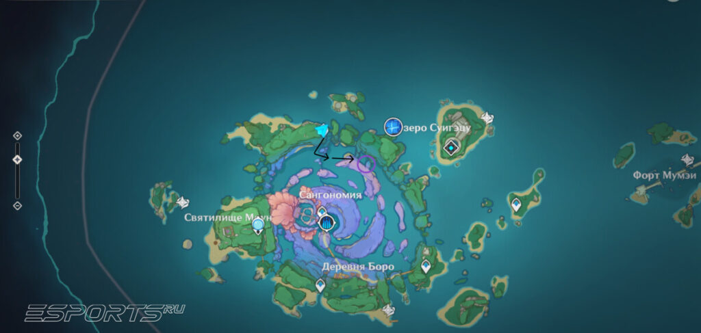 Усыпальница глубин в Инадзуме