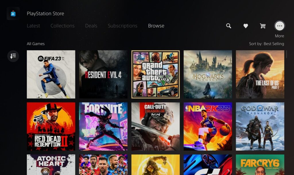 Магазин игр PlayStation