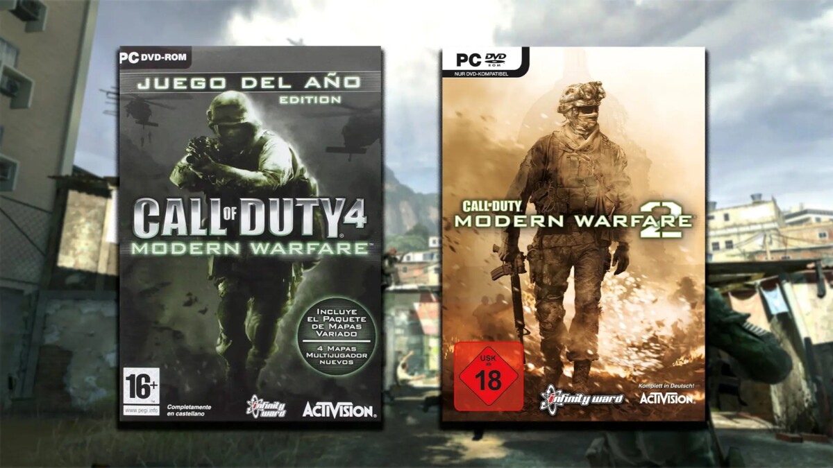 Обложки первых двух частей Call of Duty 4: Modern Warfare