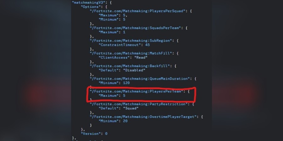 В коде Fortnite была обнаружена строка "playlist_defaultquints", которая прямо указывает на новый формат команд.