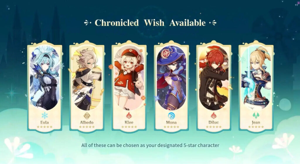 Региональный баннер Мондштадта в Genshin Impact