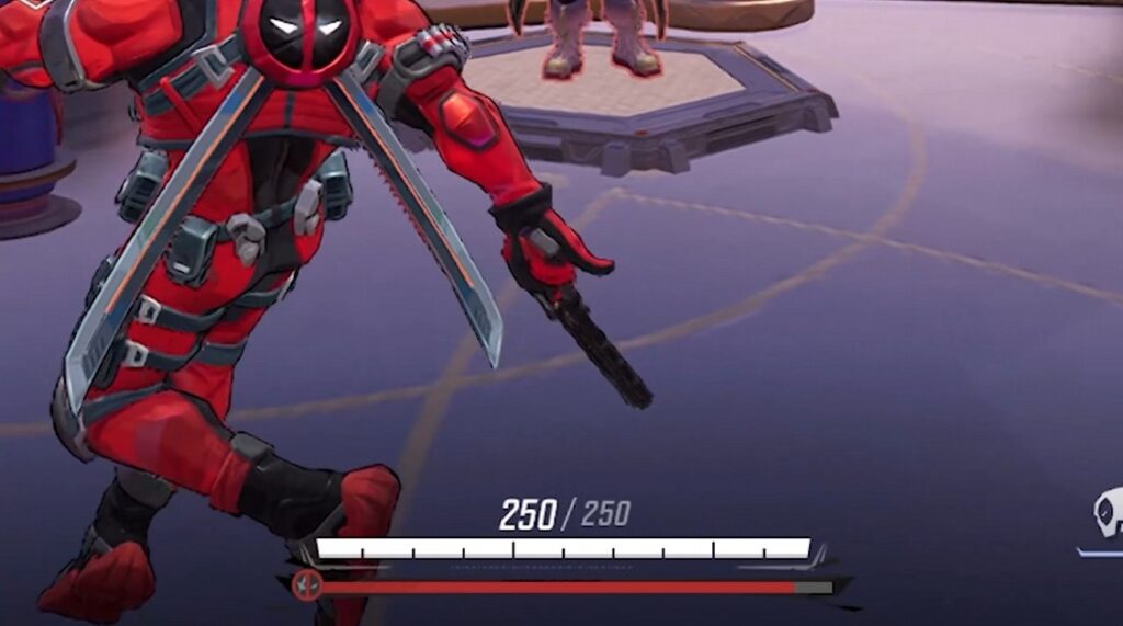 Полоска опыта под здоровьем Дэдпула