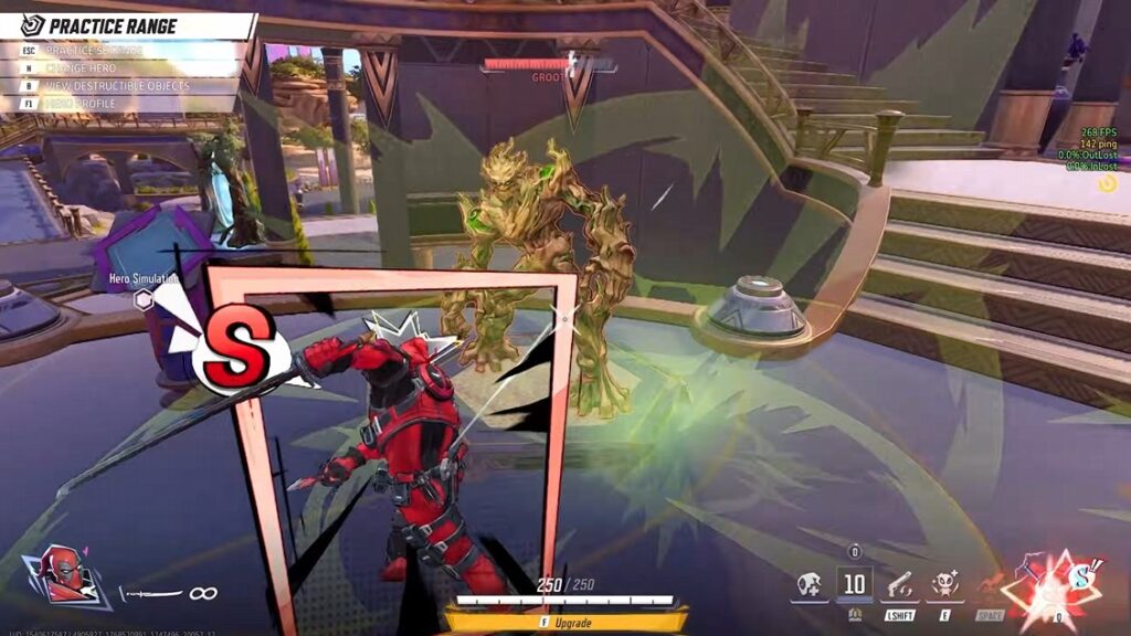 Набор ульты Дэдпулом — рамка S-ранга показывает максимальный заряд