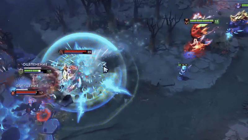 Shadow Fiend в лейте с ключевыми предметами наносит огромный урон с безопасной дистанции и за несколько секунд убивает вражеского керри под контролем.