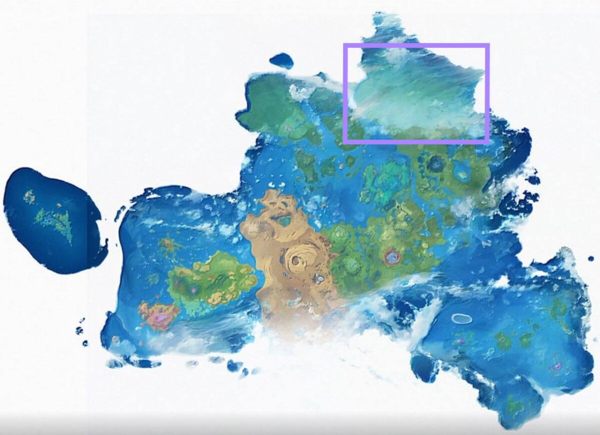 Карта Тейвата в Genshin Impact