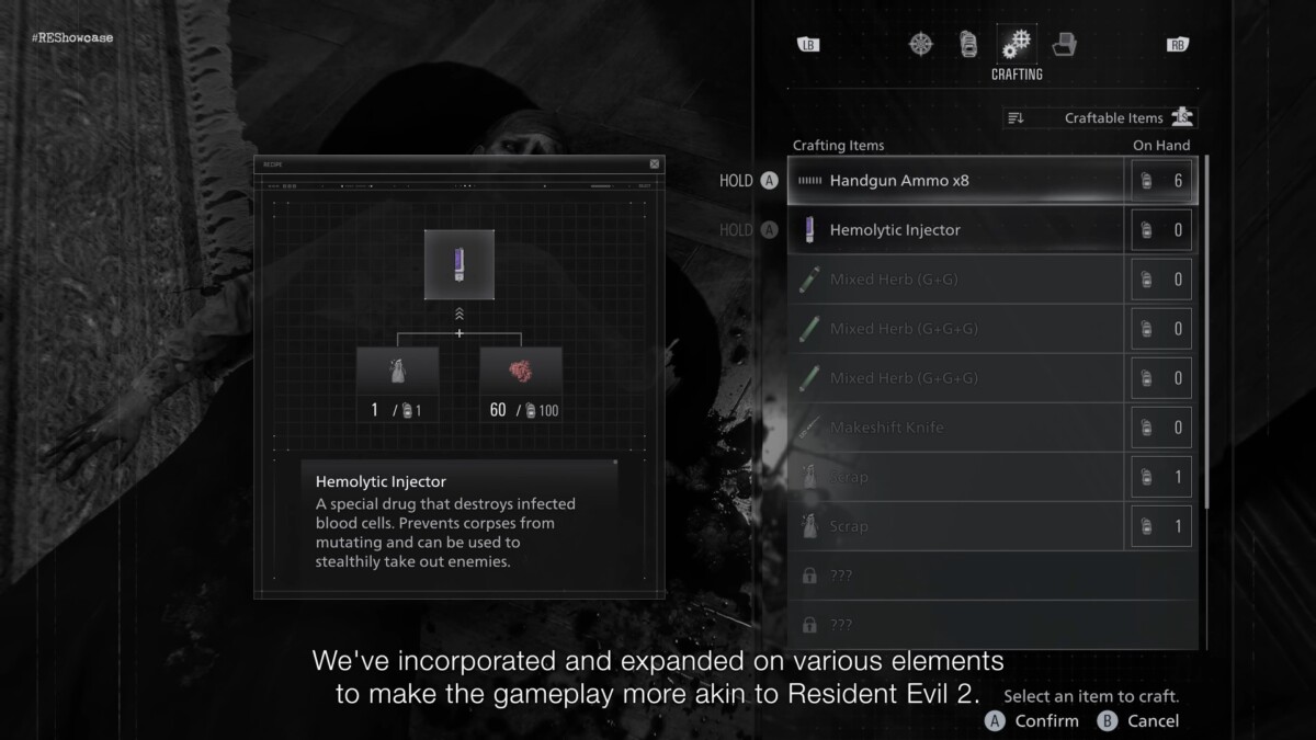Resident Evil: Requiem crafting