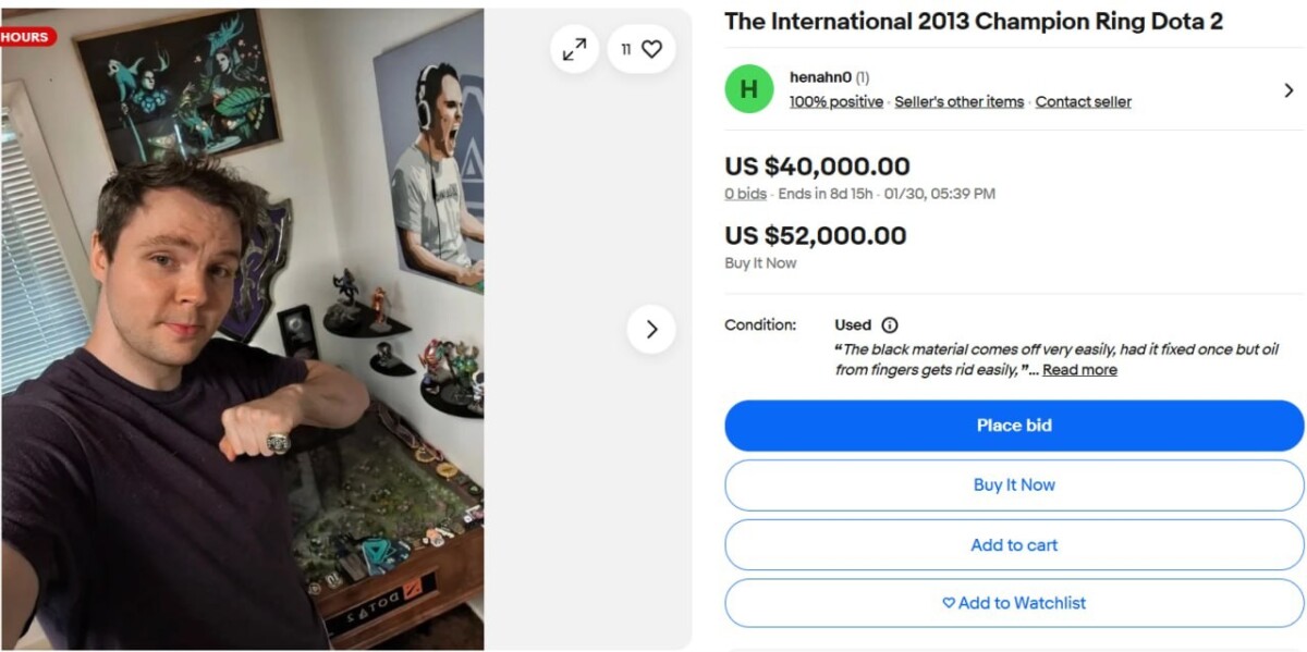 Странице продажи на eBay