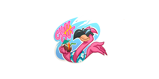 Sticker Flamingo Chill