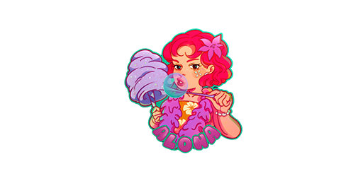 Sticker Bubblegum Sun Color