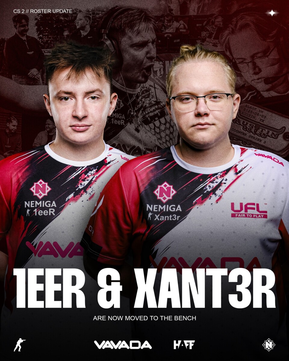 1eeR и Xant3r отправились на скамейку запасных в Nemiga Gaming