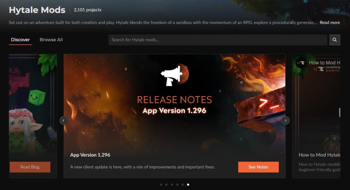 Hytale mods Curseforge