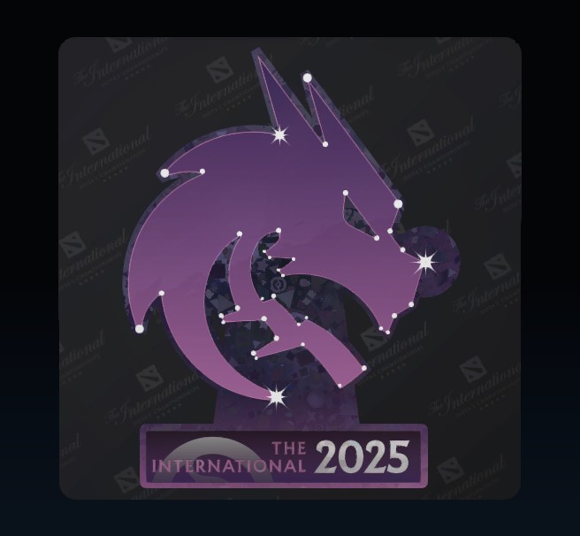 Блестящая наклейка Team Spirit