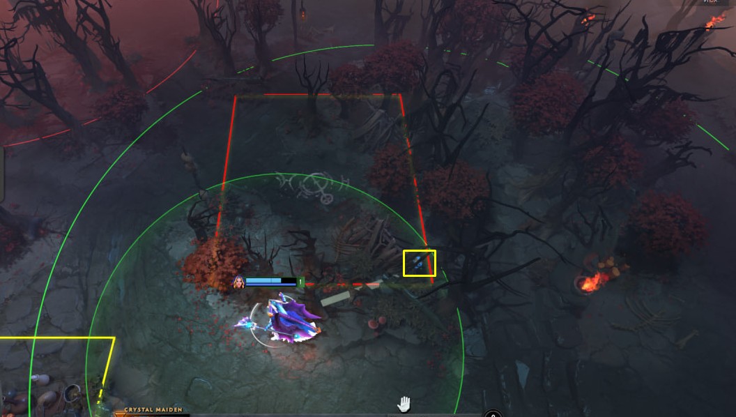 Пример блока нейтральных лагерей с помощью Sentry Ward в патче 7.40c