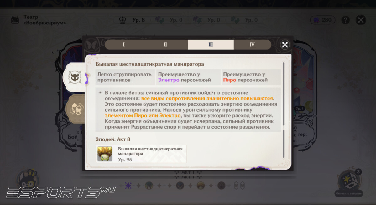 Боссы 21 сезона Театра Воображариум в Genshin Impact